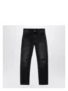 Balmain Black Denim Jeans With Wear Men