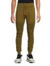 Balmain Logo Printed Cotton Jogging Bottoms In Green