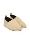 Balmain Suede Logo Espadrilles In Sand