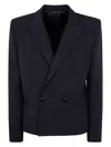 Balmain Double Breasted Tailored Blazer In Black