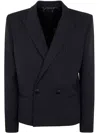 Balmain Double Breasted Tailored Blazer In Black
