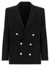 Balmain Black Wool Blazer In Black