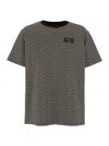 Balmain Monogram T-shirt In Gray