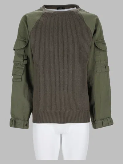 BALMAIN BALMAIN MEN'S ICONIC LOGO CREWNECK SWEATER