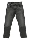 Balmain Black Regular-fit Denim Jeans In Gray