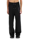 Balmain Wide-leg Cotton Track Pants In Black