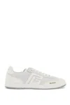 Balmain Swan Sneakers In Suede And Smooth Calfskin In Bianco