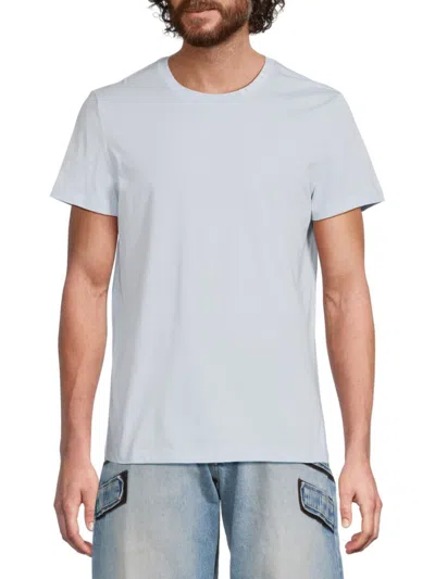 Balmain Men's Logo Cotton T-shirt In Blue