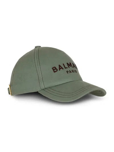 Balmain Men's Logo Embroidered Baseball Cap In Neutral