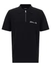 Balmain Short-sleeved Polo Shirt With Embroidery In Black