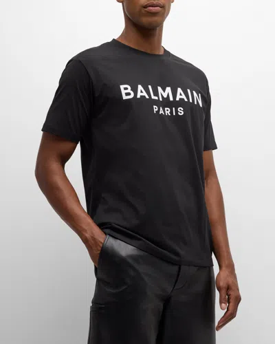 BALMAIN MEN'S LOGO-PRINT T-SHIRT