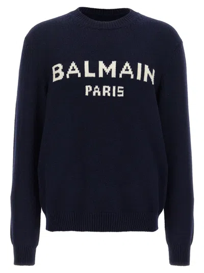 BALMAIN BALMAIN MEN LOGO WOOL SWEATER