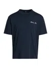 Balmain Men's Logo-embroidered Cotton T-shirt In Blue