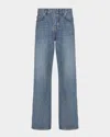 Balmain Men's Loose Fit Covered-fly Denim Jeans In Blue