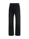 Balmain Men Loose-fit Denim Jeans In Black