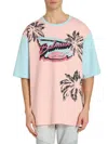 Balmain Men's Miami Cotton Oversized T-shirt In Pink