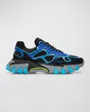 Balmain B-east Panelled Low-top Sneakers In Blue/black