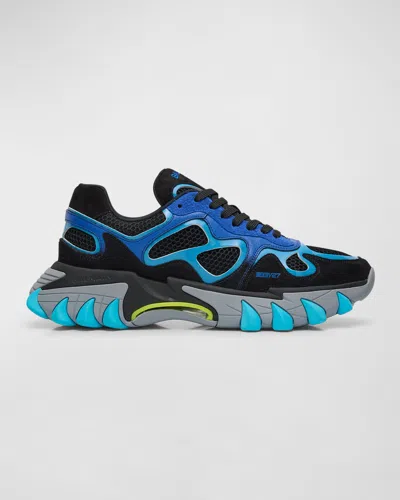Balmain B-east Panelled Low-top Sneakers In Fantasy