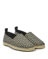 Balmain Monogram Jacquard Espadrilles In Black
