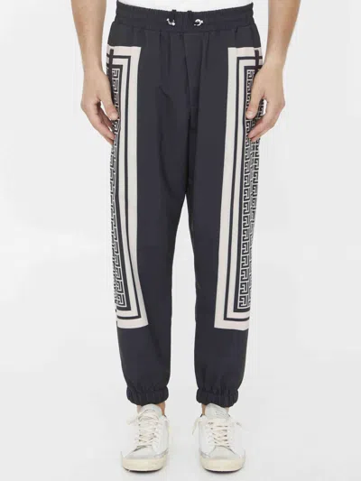 Balmain Men Monogram Joggers In Black