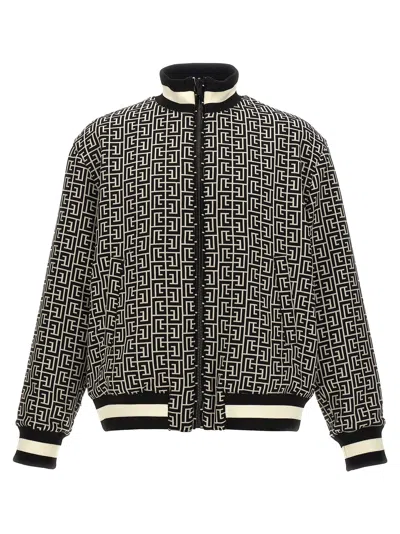 BALMAIN BALMAIN MEN 'MONOGRAM' REVERSIBLE BOMBER JACKET