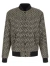 Balmain 'monogram' Reversible Bomber Jacket In Multi