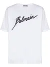 Balmain Men's Oversized Ss Tshirt In Blancnoir