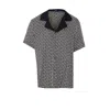 Balmain Short Sleeves Shirt Geometric Pattern Collar In Blue
