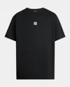 Balmain Black Crewneck T-shirt With Logo Print On The Front In Cotton Man