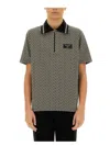 Balmain Labyrinth Polo Shirt With Jacquard Effect In Multicolour