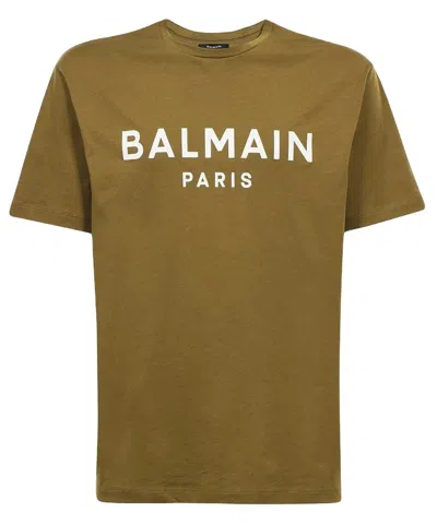 Balmain Men's Printed T-shirt For Spring/summer '23 In Beige