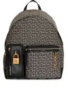 Balmain Men Pulse Backpack With Jacquard Monogram In Multi