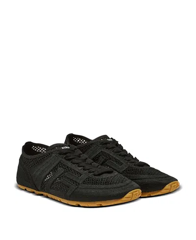 Balmain Men's Racer 45 Macrame Trainers In Black