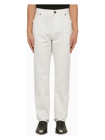 BALMAIN MEN'S REGULAR COTTON TROUSERS