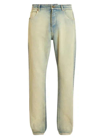 Balmain Men's Regular Fit Straight-leg Jeans In Gray