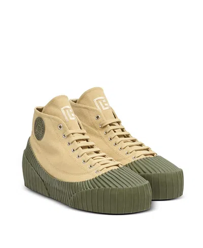 BALMAIN MEN'S RIFF LOW CANVAS SNEAKERS