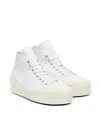 Balmain Riff Low Canvas Sneakers In White