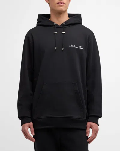 BALMAIN MEN'S SIGNATURE RELAXED HOODIE