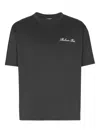 Balmain Logo Embroidered Crewneck T-shirt In Black