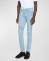 Balmain Belt-loop Jeans In Lt Blue
