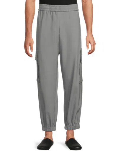 Balmain Men's Solid Joggers In Gray