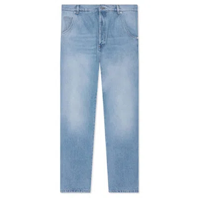 Balmain Men's Straight Cut Cotton Jeans In Blue