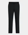 Balmain Navy Blue Twill Pant In Black