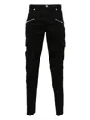 Balmain Men's Stretch Cotton Cargo Pants In Noir