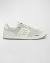 Balmain Swan Suede And Smooth Leather Trainers In White