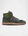 Balmain Swan Sneakers In Kaki/black