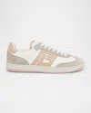 Balmain Lace-up Low-cut Casual Shoes In Jaune Pale Nude Rose