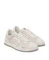 Balmain Swan Suede And Smooth Leather Trainers