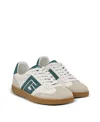 Balmain Swan Suede And Smooth Leather Trainers In Neutral
