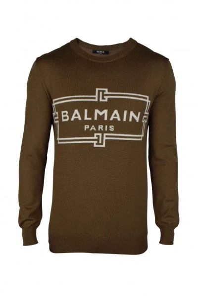 Balmain Men Sweater In Yellow